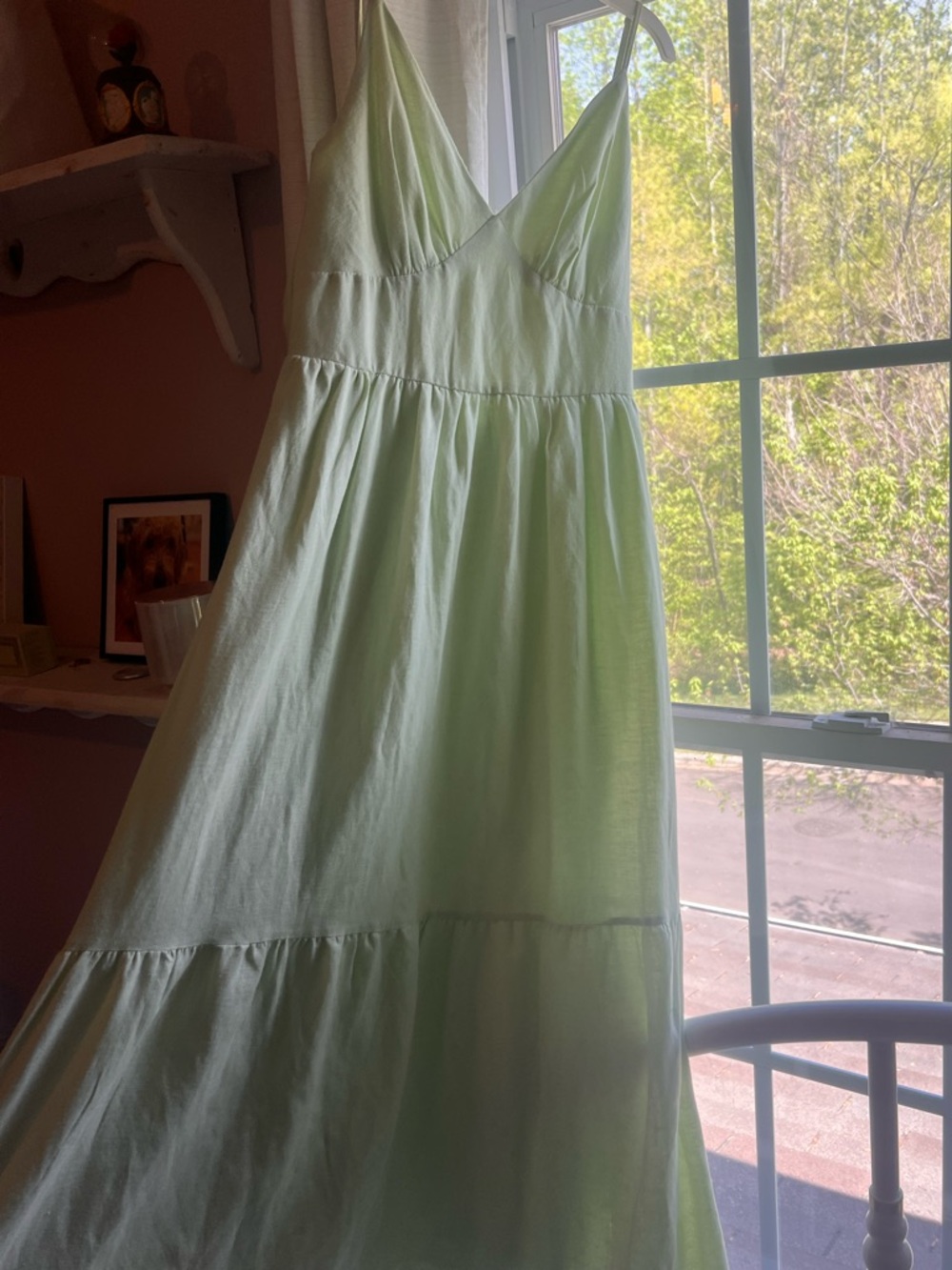 Light Green Spaghetti Strap Maxi Dress